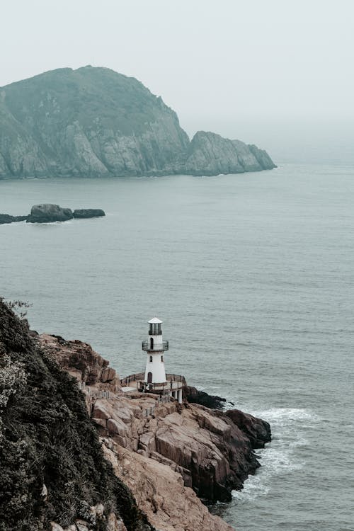 Lighthouse on Sea Coast