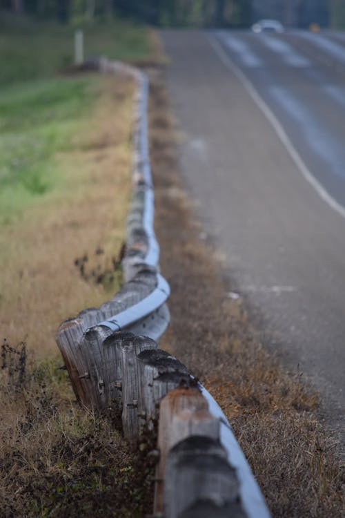 Free Wooden Small Fences Along the Road Stock Photo