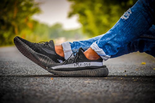 Free stock photo of addidas, blue jeans, sport shoes