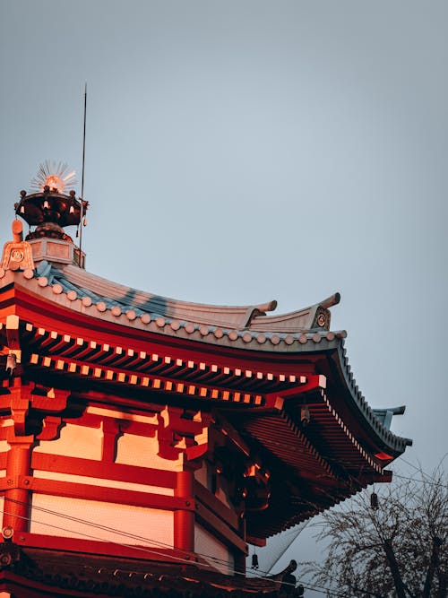 Foto profissional grátis de arquitetura japonesa, exterior do edifício, fechar-se