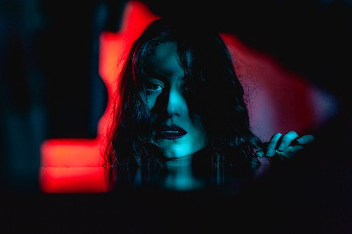 Woman Face in Darkness · Free Stock Photo