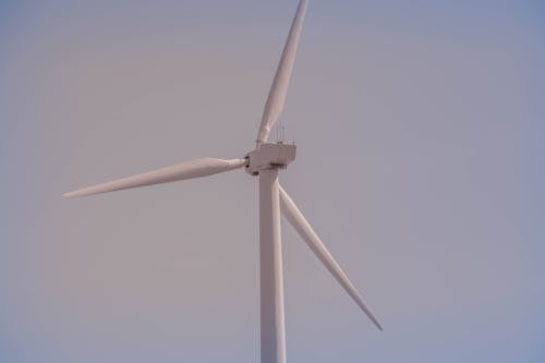 Free White 3-blade Wind Turbine Stock Photo