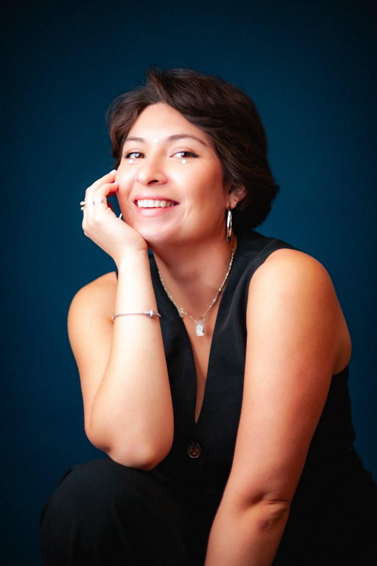 Portrait Of Smiling Brunette Woman