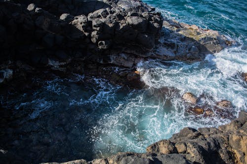 Water Hitting Rocks