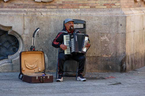 人, 城市, 手風琴 的 免費圖庫相片