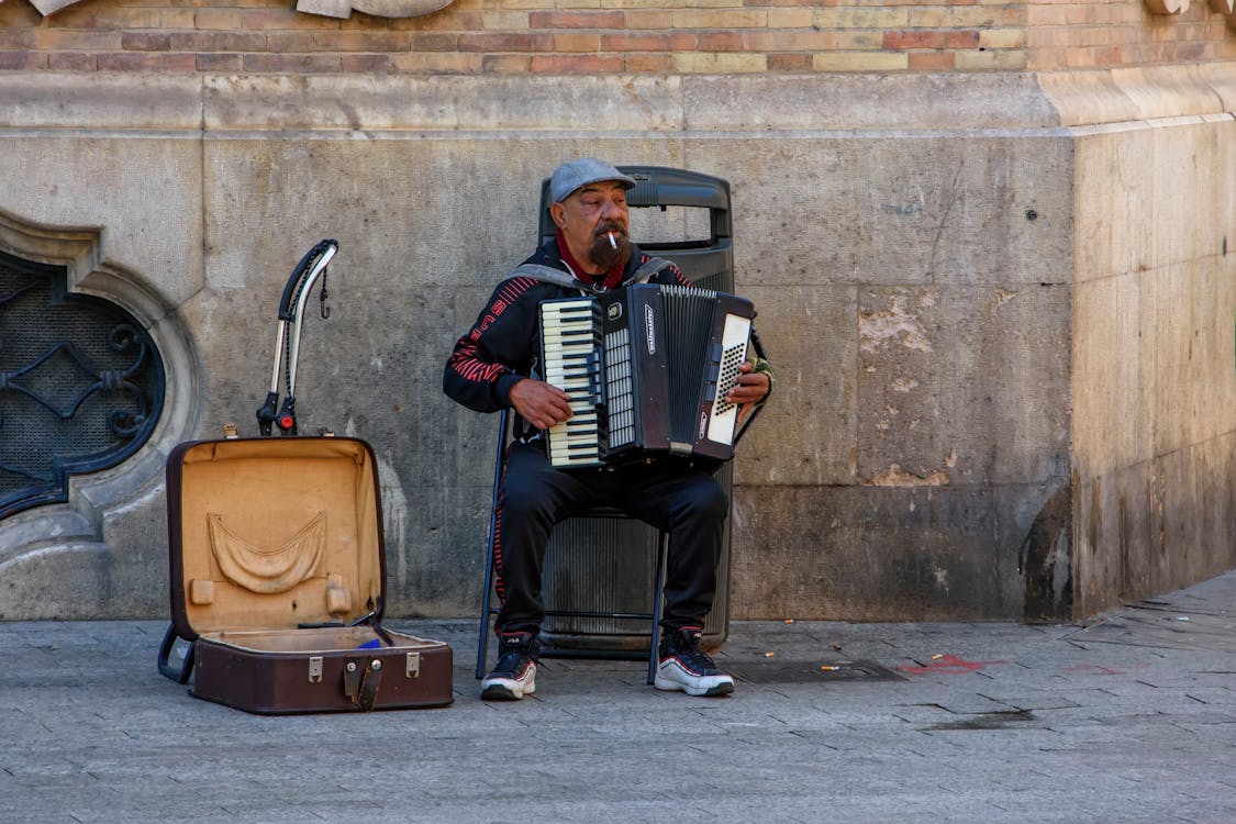 Imagine de stoc gratuită din a canta, acordeon, artist