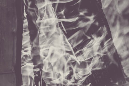 Grayscale Photography of Fire