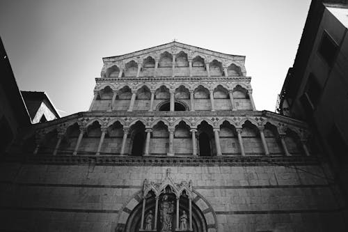 Free Facade of the San Michele in Borgo Church in Pisa Stock Photo