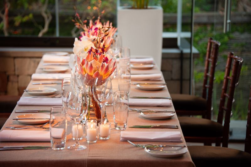 Table de mariage fleurie