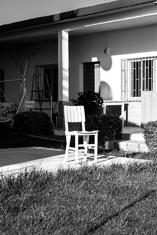 A Chair in Front of a House