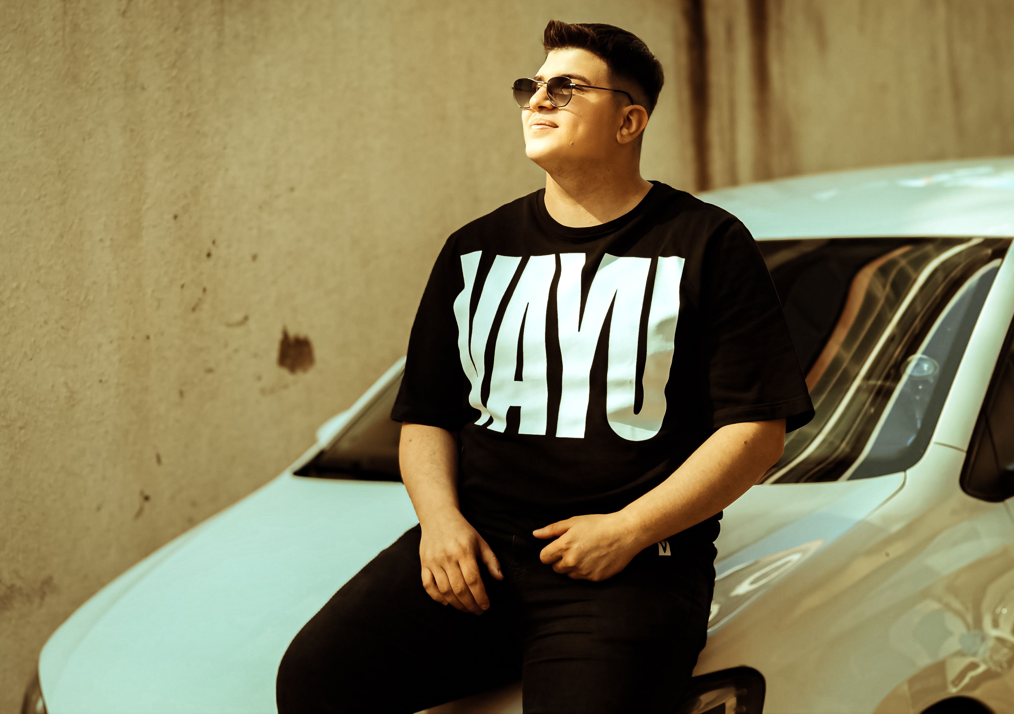 Camiseta Oversized Preta Estampada