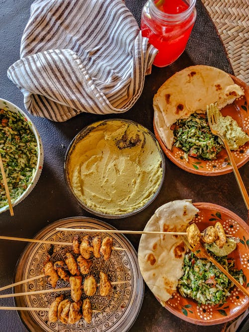 Free Homemade lebanese food Stock Photo