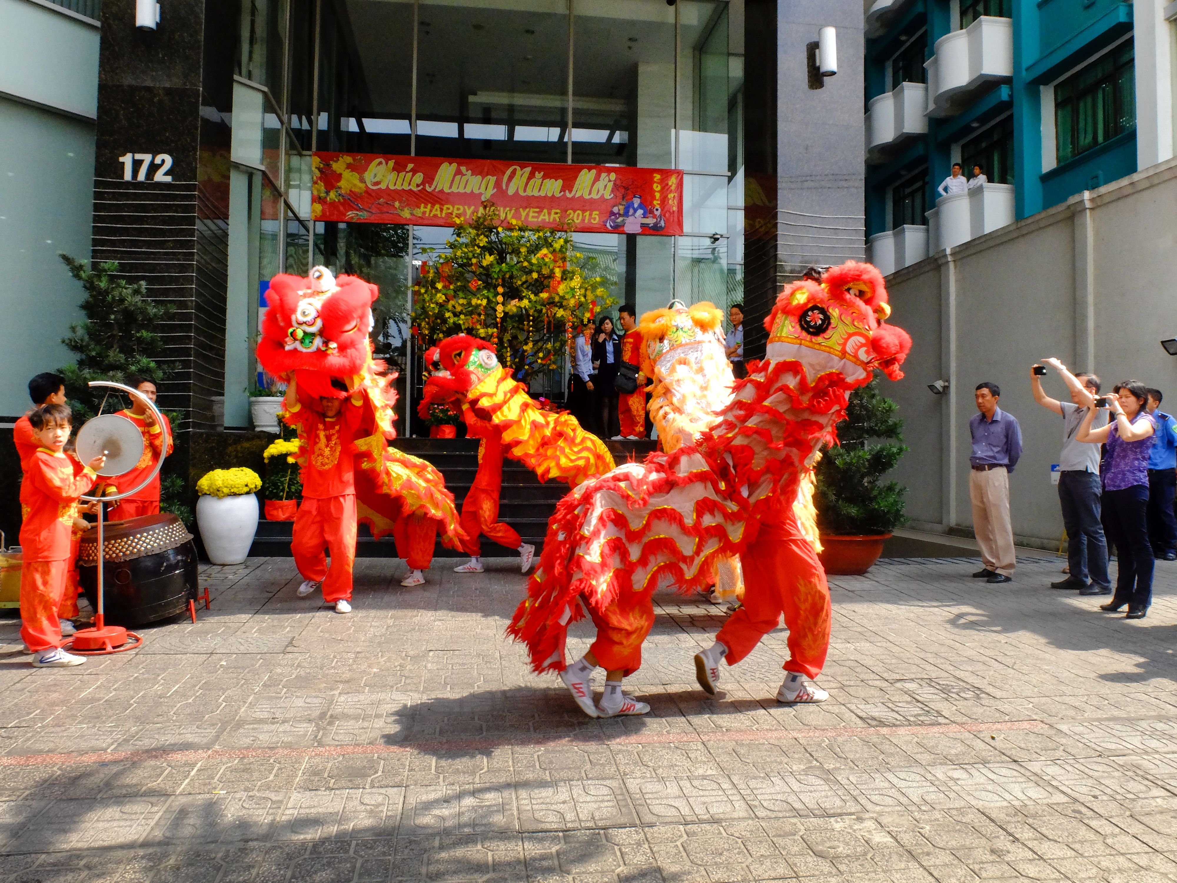 Dragon dance for Chinese New Year