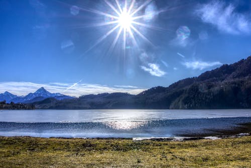 Gratis stockfoto met bank, bergen, bevroren