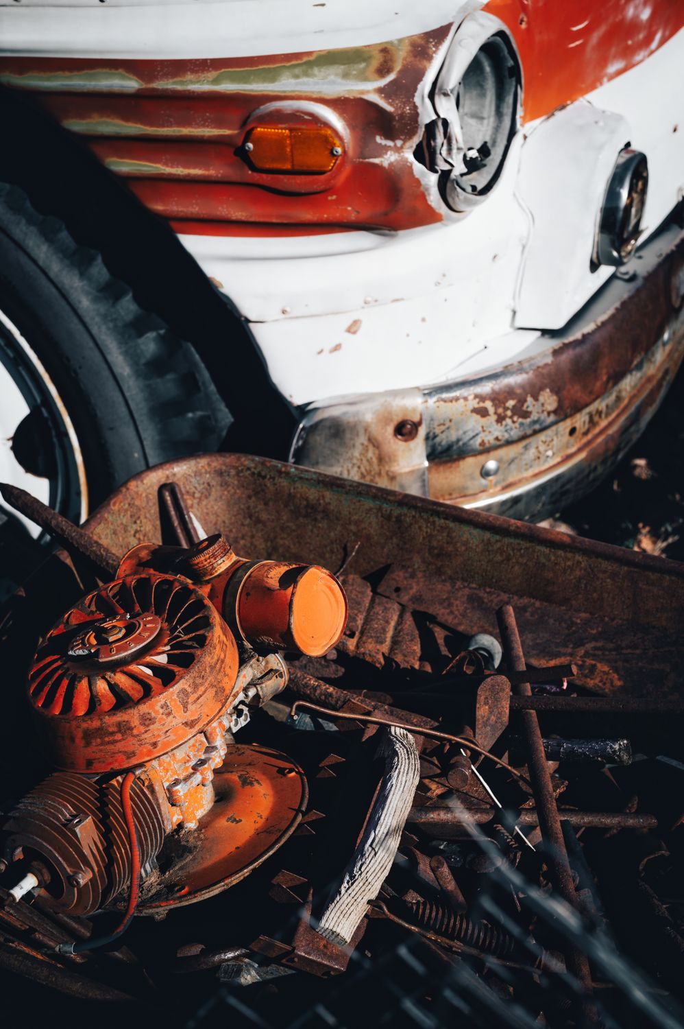 A Rust Car Engine Close-up of a Rusty Car Engine · Free Stock Photo