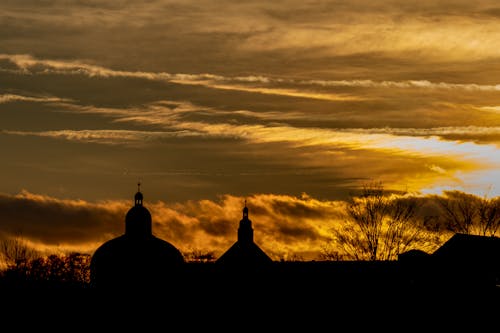 Ilmainen kuvapankkikuva tunnisteilla appelsiini, arkkitehtuuri, auringonlasku