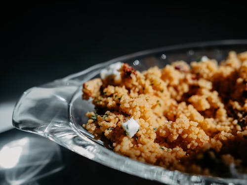 Homemade Couscous Dish on Plate