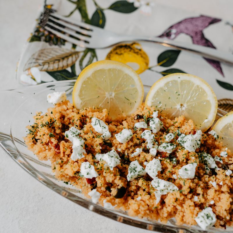 Baked Cod with Lemon Couscous Topping