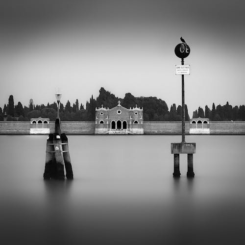 Foto d'estoc gratuïta de aigua, blanc i negre, ciutat