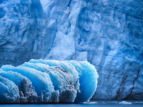 Free Breathtaking close-up of icebergs at Perito Moreno Glacier in Argentina's Santa Cruz Province. Stock Photo