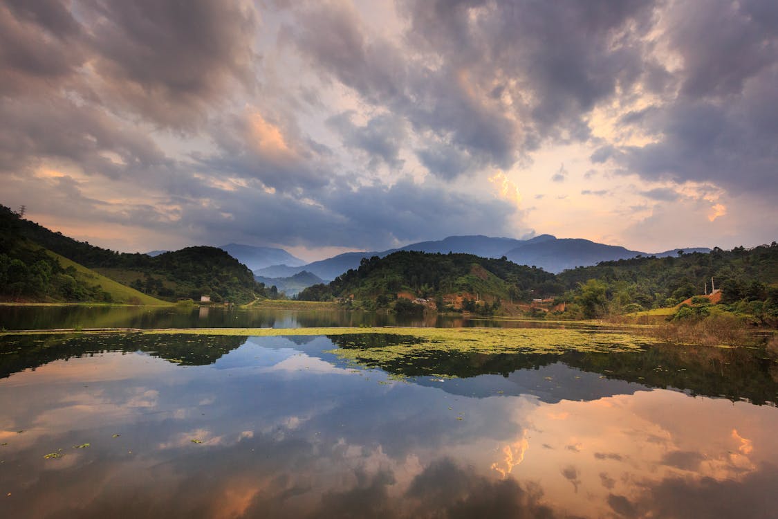 Scenic View Of Mountains During Dawn