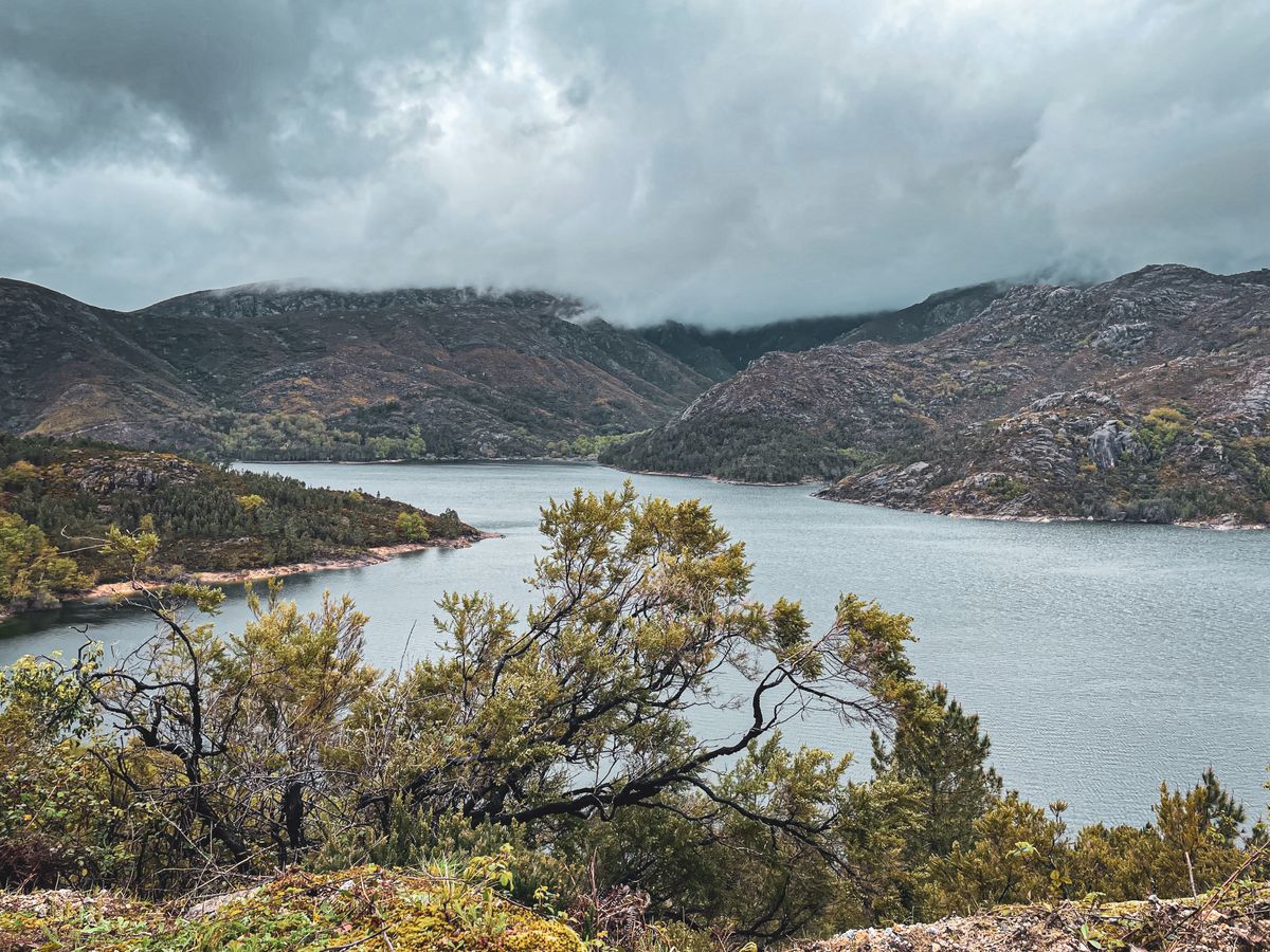 A lake in a mountain valley