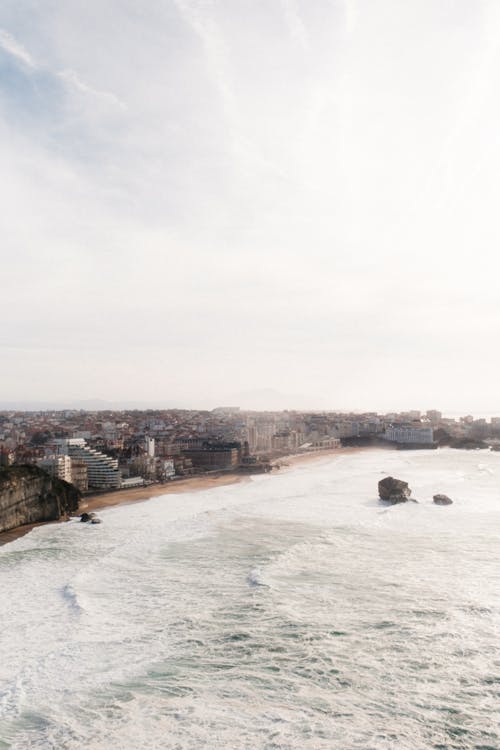 Kostenloses Stock Foto zu biarritz, drohne erschossen, frankreich