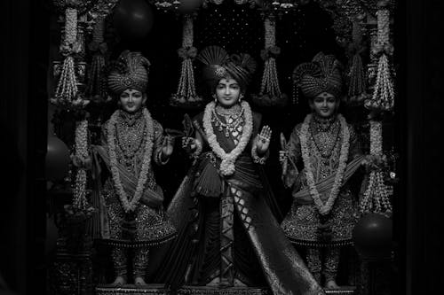 Fotobanka s bezplatnými fotkami na tému "girlandy", čierny a biely, hinduistický