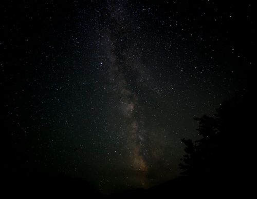 Free Stunning view of the Milky Way against the night sky in Yellowstone National Park, WY. Stock Photo