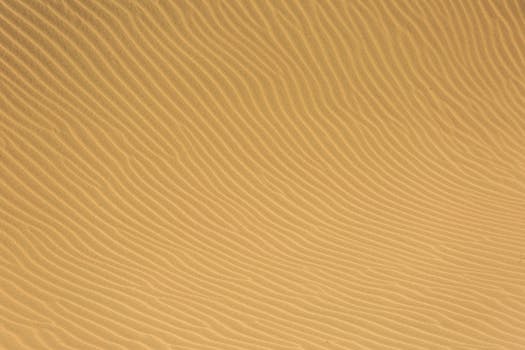 风雕沙丘以极简主义的景观，在沙漠中创造出波浪图案