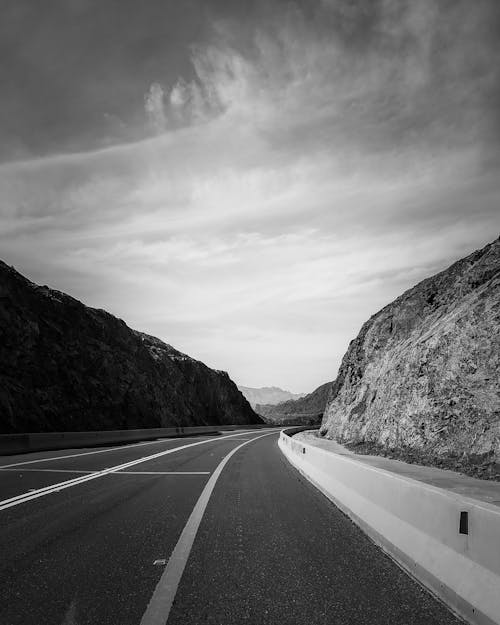 Photo of the road through the mountains.