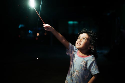 Dhiyah Playing Fireworks