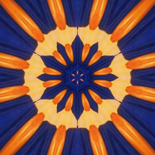 Blauw En Oranje Moderne Kunst
