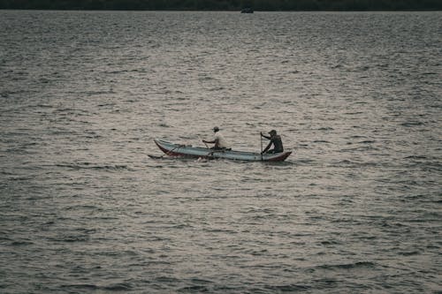 Imagine de stoc gratuită din bărbați, barcă de pescuit, lac