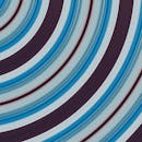 蓝白条纹与充满活力的圆形图案相结合，营造出现代抽象设计