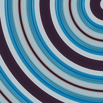 画布上充满活力的蓝黑螺旋设计，展现出抽象艺术的活力