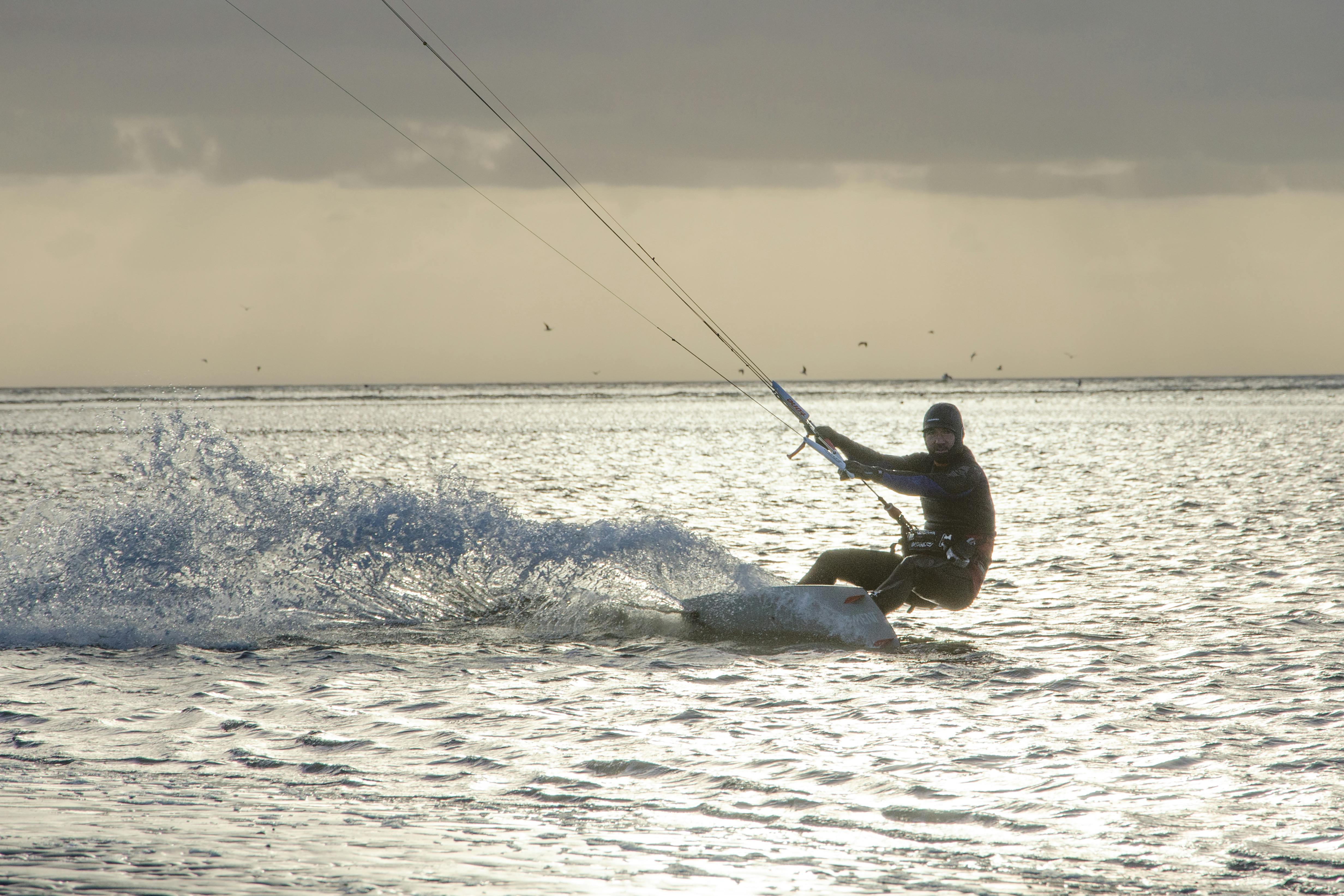 person parasailing