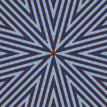 Vibrant geometric abstract art with blue and brown tones, creating a dynamic visual pattern.