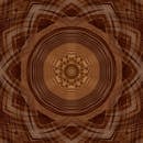 复杂的棕色抽象曼达拉图案非常适合现代设计和背景