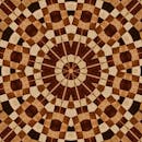 棕色色调的详细艺术几何图案营造出马赛克效果