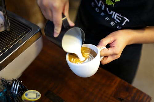 Free Person Preparing Espresso Stock Photo