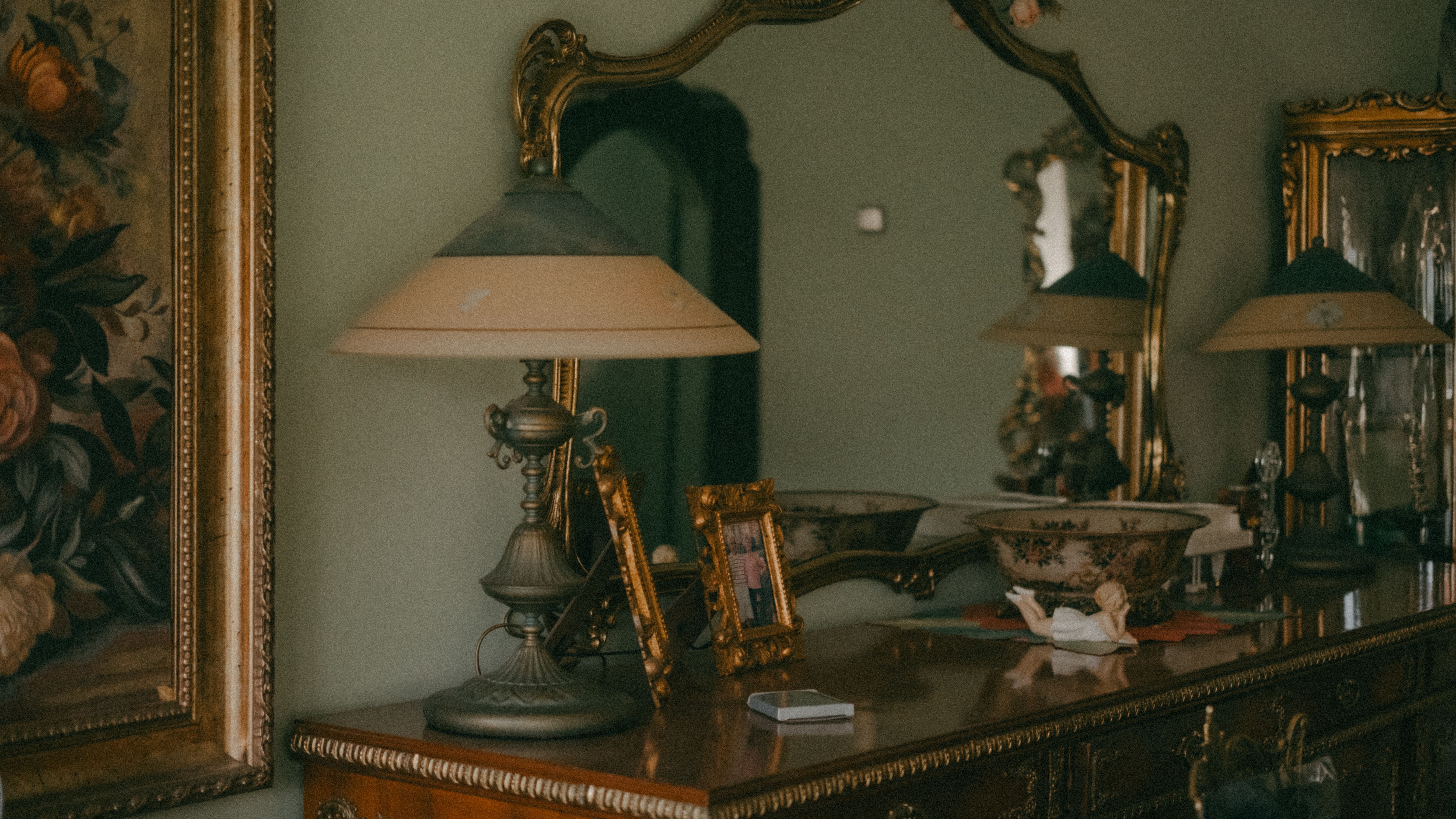 Furniture and household items arranged for an estate sale in Phoenix