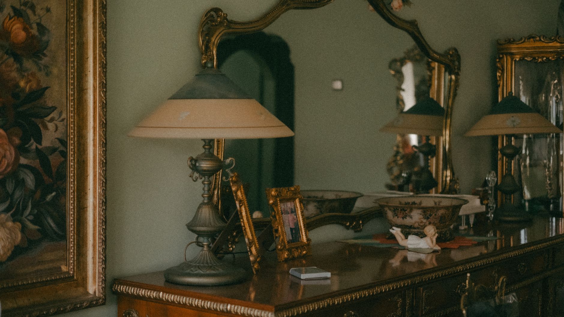 Furniture and household items arranged for an estate sale in Phoenix