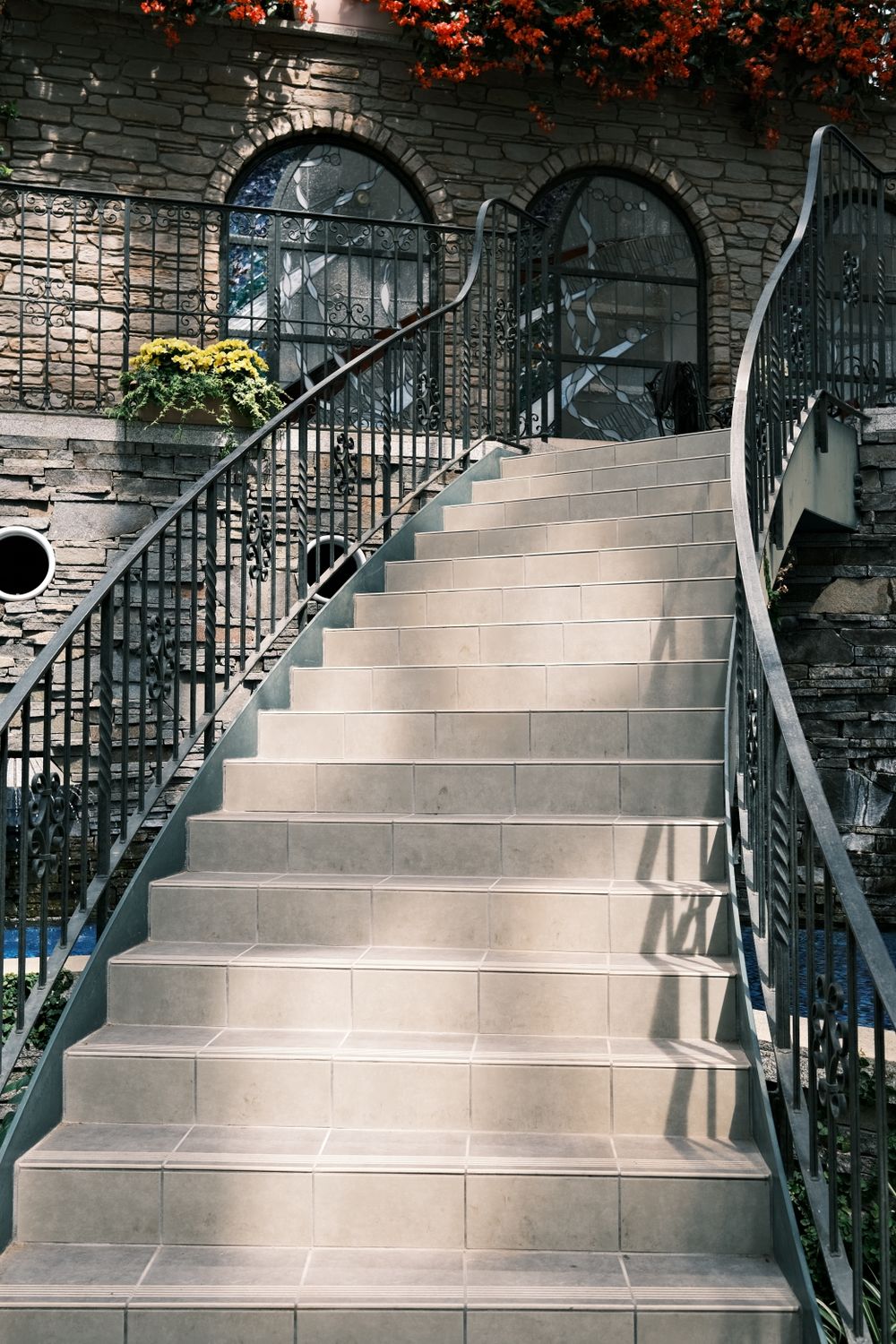 Japan Stair Railing Stairs with Black Railing in Flower Park in Japan · Free Stock Photo