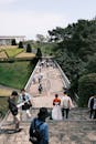 View of People Walking in the Hamamatsu Flower Park in Hamamatsu, Japan