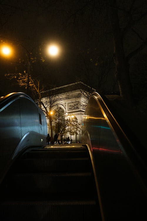 Foto stok gratis arc de triomphe, cahaya, eskalator