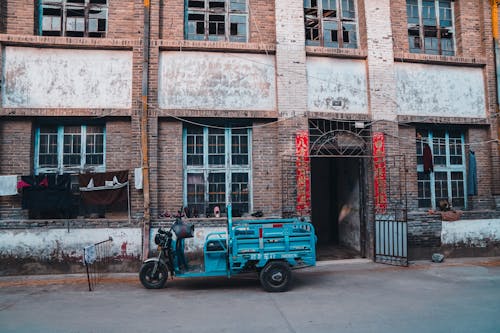 Základová fotografie zdarma na téma auto rickshaw, budova, městský