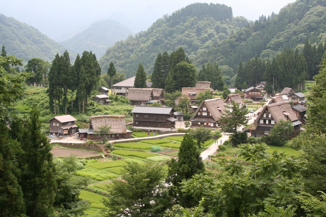 Gokayama traditional thatched-roof gassho-zukuri village in Toyama, Japan