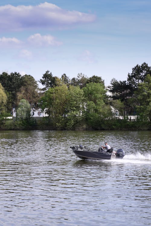 Immagine gratuita di alberi, fiume, moto d'acqua