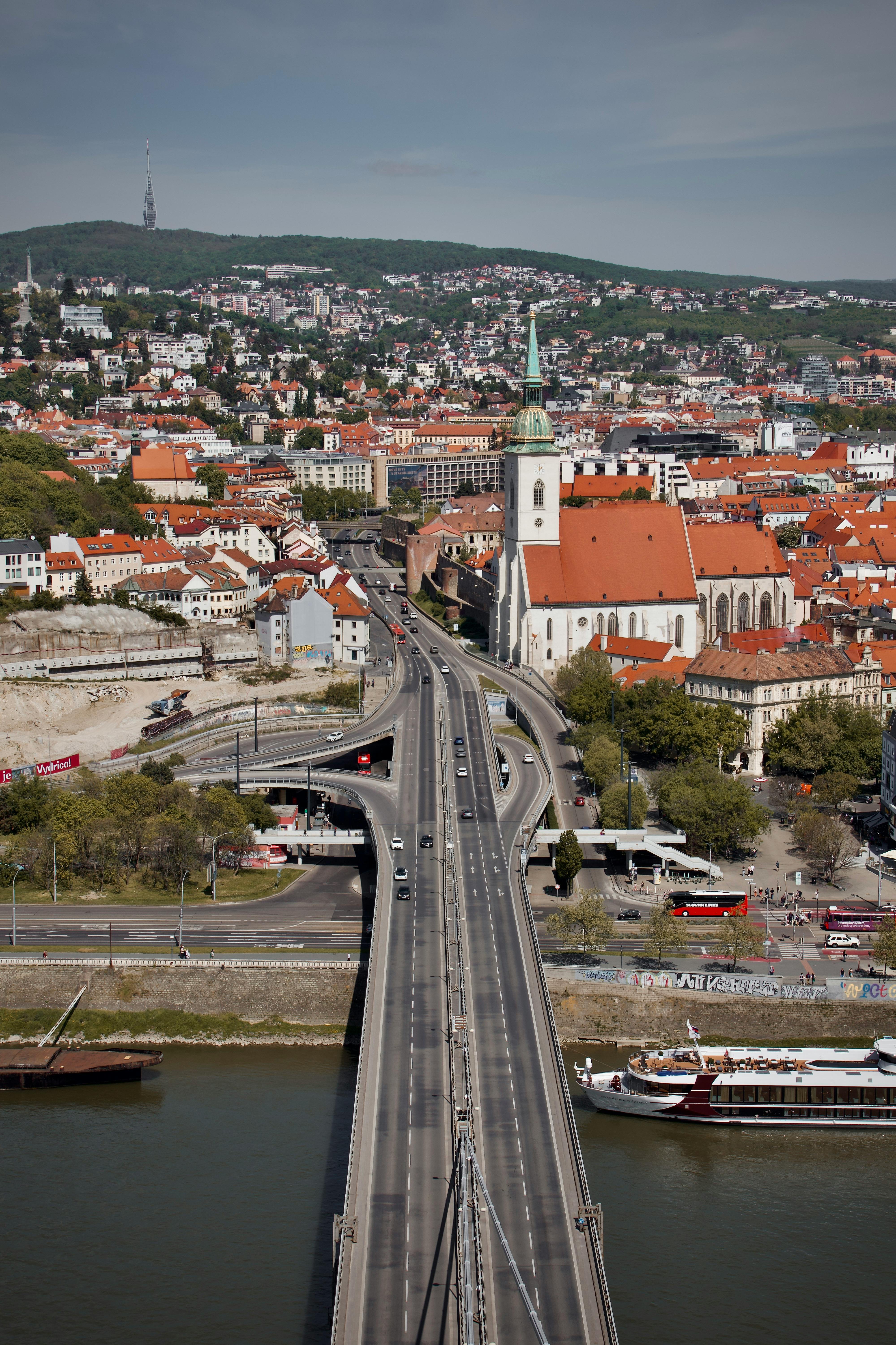 birds eye view of bratislava